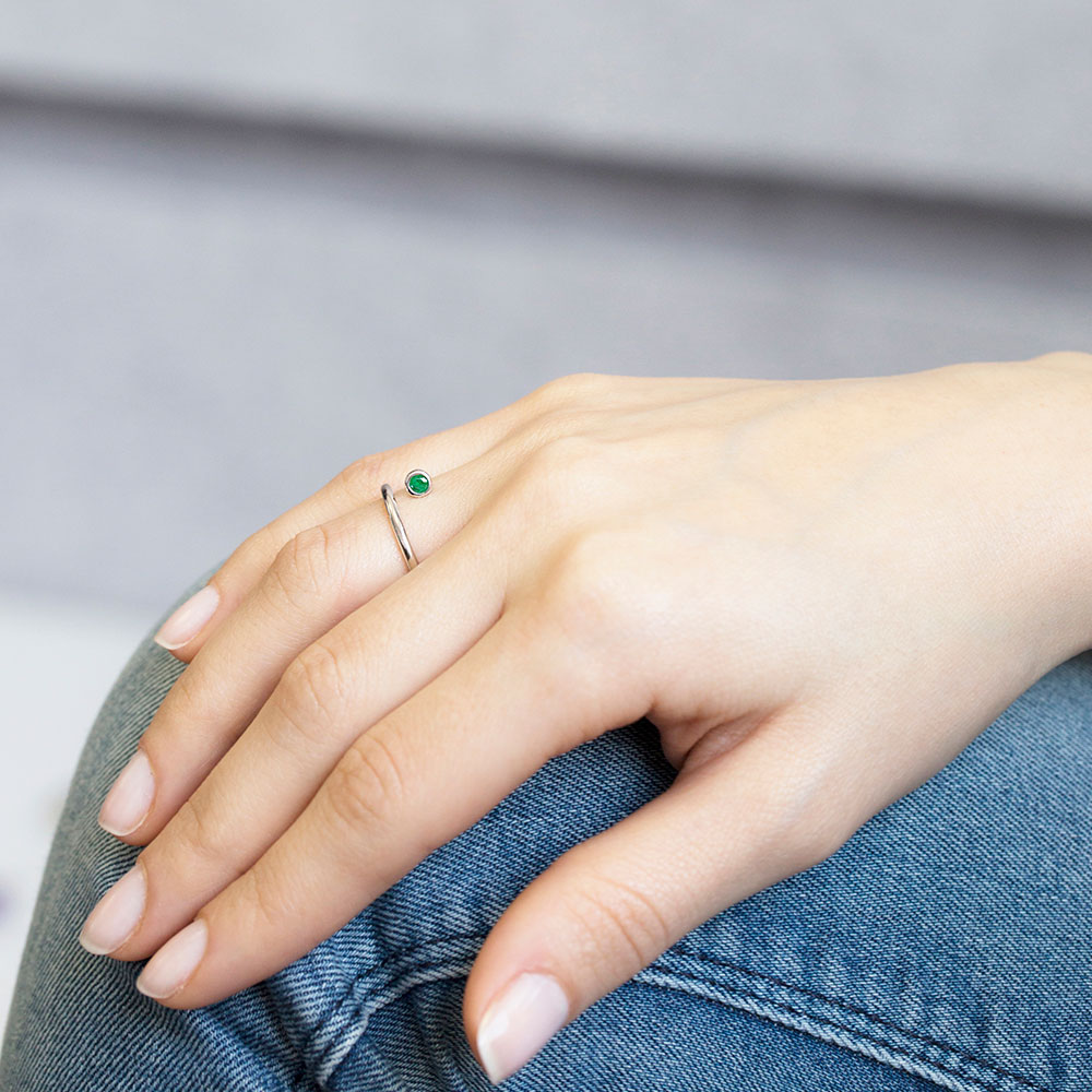 Wholesale Handcrafted Silver Adjustable Nail Ring
